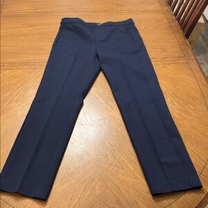New LVPL Ladies' Pull-On Mid-Rise Trouser Pants in Navy. Lue Size 6 28” inseam